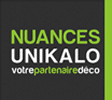 Nuances Unikalo : Votre Partenaire Déco Couleur Logo Nuances Unikalo en vert clair et blanc sur fond gris foncé, avec le slogan "votre partenaire déco".